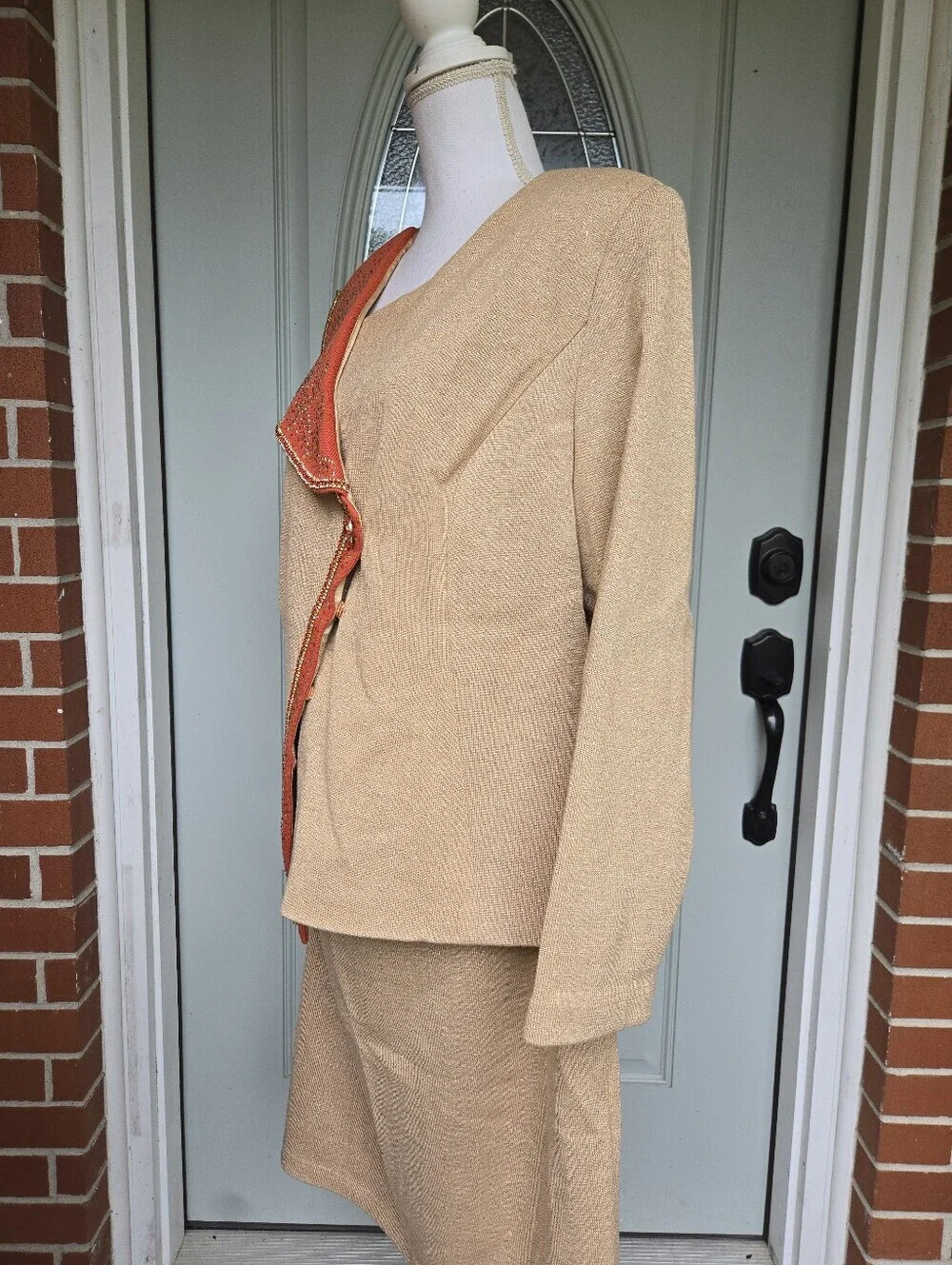 DonnaVinci Knit Skirt Set Church Suit